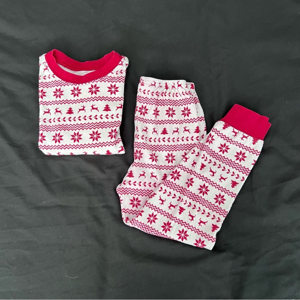 Janie and Jack Holiday Print Pajama Set Size 4